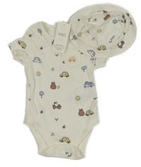 Nové - 2set - Smetanové body s obrázky + klobouk M&S