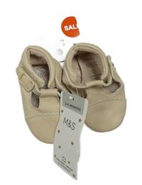 Nové - Béžové koženkové capáčky M&S vel. 18