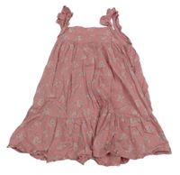 Staroružové kvetované ľahké šaty H&M