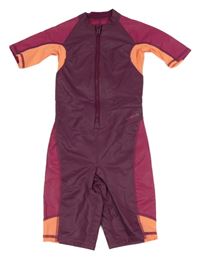 Vínovo-neonově oranžovo-fuchsiový neopren Nabaiji