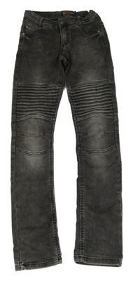 Tmavošedé skinny rifle Blue Effect