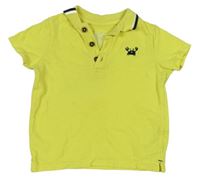 Žlté polo tričko s krabom F&F