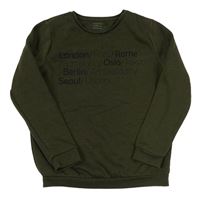 Khaki mikina s nápisom Primark