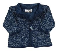 Tmavomodrá melírovaná pletená thermo prepínaci mikina Ergee