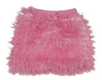 Ružová chlpatá sukňa