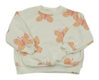 Smotanová mikina s motýlikmi Zara