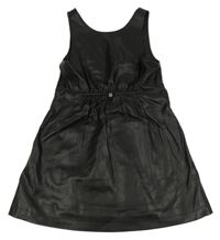 Černé koženkové šaty Zara