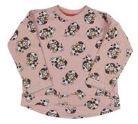 Ružová mikina s pejsky V by Very