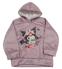 Staroružová mikina s Kuromi a kapucňou