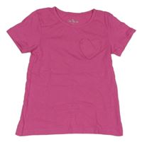 Ružové tričko s kapsičkou