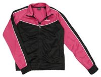 Černo-růžová sportovní propínací mikina s logem Donnay