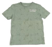 Zelené tričko s nápisom C&A