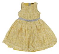 Žlto-biele kvetované ľahké šaty M&S