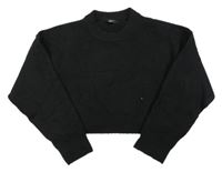 Černý crop svetr New Look