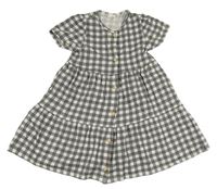 Sivo-biele kockované šaty H&M