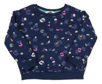 Tmavomodrá mikina s leopardím vzorom M&S