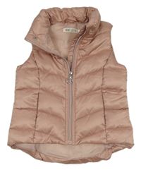 Ružová šušťáková zateplená prešívaná vesta H&M