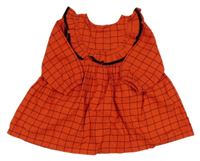 Červeno-černé kostkované šaty s volánkem Next