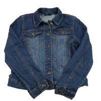 Tmavomodrá rifľová crop bunda George