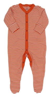 Bílo-oranžový pruhovaný overal Next