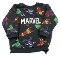 Tmavošedá mikina se superhrdiny Marvel