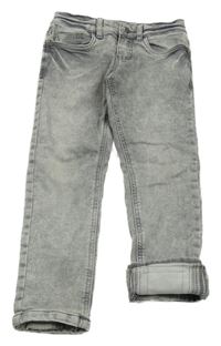 Světlešedé podšité teplákové skinny rifle C&A