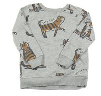 Svetlosivá mikina s tigrami George