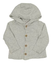 Svetlosivá melírovaná ľahká prepínaci mikina s kapucňou Carter's