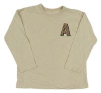 Béžové tričko s písmenem George