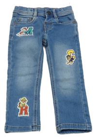 Světlemodré teplákové skinny rifle - Tlapková patrola C&A