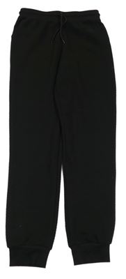 Černé žebrované tepláky Primark