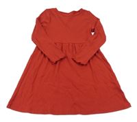 Červené rebrované šaty H&M