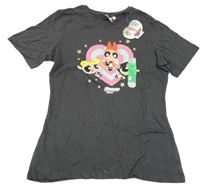 Nové - Antracitové tričko - Powerpuff girls Primark