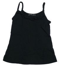 Čierny top s volánikom Terranova