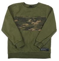 Khaki mikina s army pruhom George