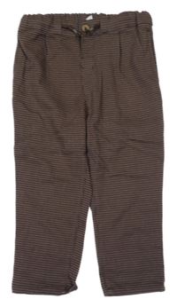 Hnedé vzorované teplákové nohavice H&M