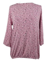 Dámské růžové puntíkované balonové triko Cotton 