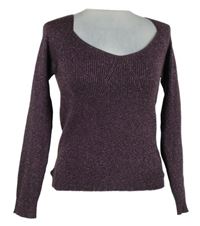 Dámský vínový třpytivý svetr Primark 