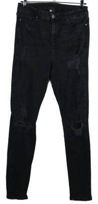 Dámske čierne skinny rifle s vyšúchaním Very