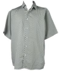 Pánská bílo-černá vzorovaná košile M&S vel. XXXL