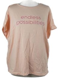 Nové - Dámske svetloružové tričko s nápisom Papaya