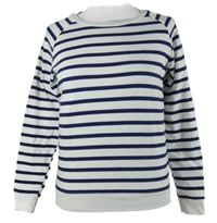 Dámská bílo-tmavomodrá pruhovaná mikina House 