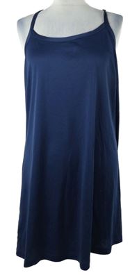 Dámska tmavomodrá nočná košeľa