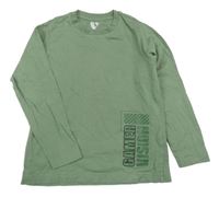 Khaki triko s nápisem V by Very