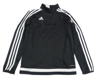 Černá sportovní funčkní mikina s logem Adidas