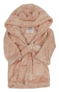 Světlerůžový chlupatý župan s kapucí F&F