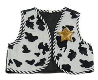 Kostým- bílá vesta s flíčky a hvězdou 