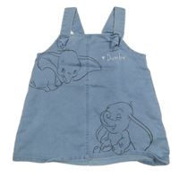 Modré rifľové šaty s Dumbem George