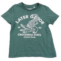 Zelené tričko s aligátorom C&A
