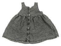 Sivo-biele rifľové šaty H&M